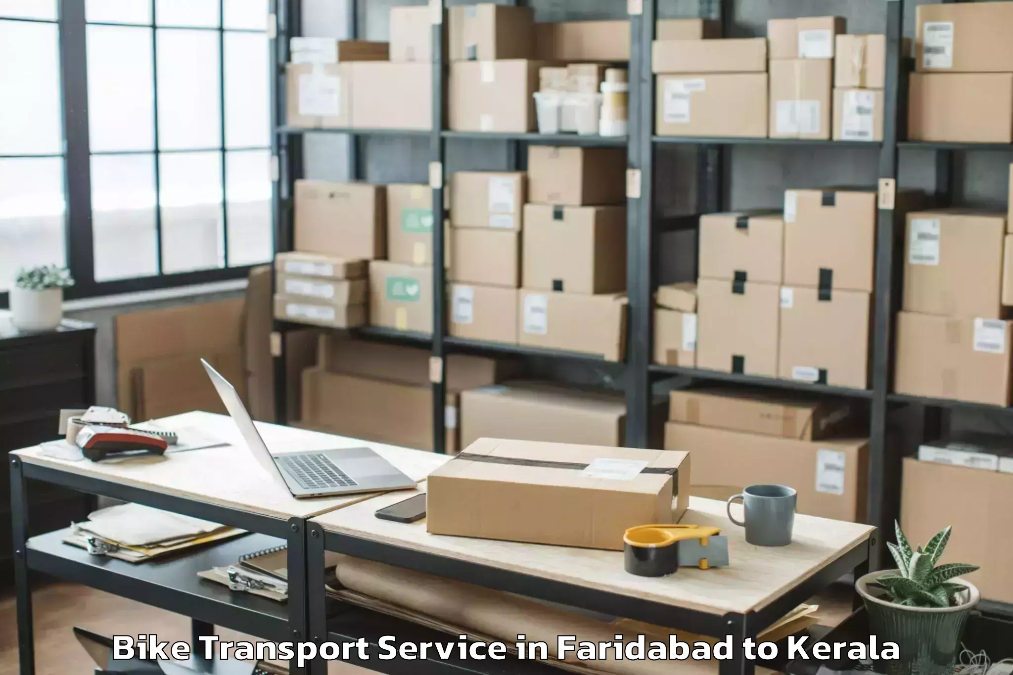 Hassle-Free Faridabad to Kuttampuzha Bike Transport